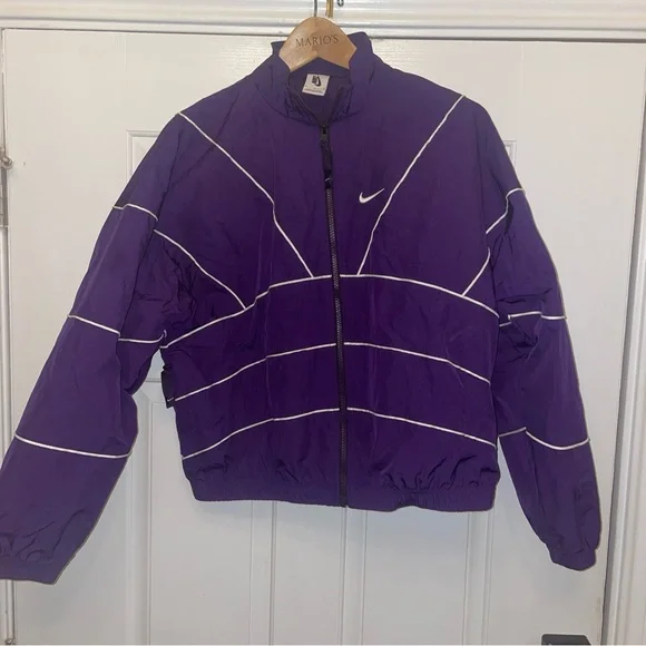 Nike Jackets Coats Nike Womens Purple White Trim Windbreaker